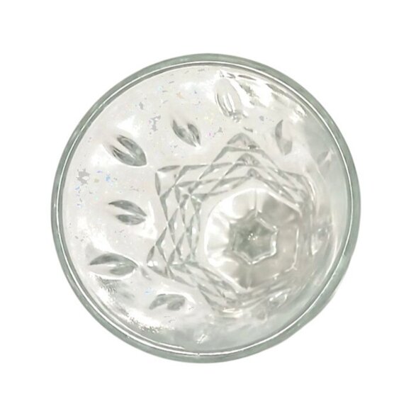 VTG 80s Libbey Glass Wine Stemmed Cambridge Pattern Crystal Diamond Cut Clear - Picture 2 of 3